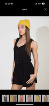 Load image into Gallery viewer, Black Button Down Romper