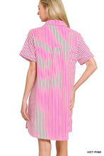 Load image into Gallery viewer, MB Red Stripe Button Dress