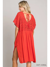 Load image into Gallery viewer, Lace Contrast Swim Cover Up