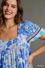 Load image into Gallery viewer, MB Sky Blue Floral Dress