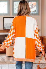 Load image into Gallery viewer, PREORDER ORANGE COLOR BLOCK CARDIGAN