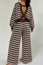 Load image into Gallery viewer, PREORDER Brown Stripe Open Back Set