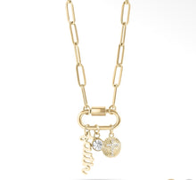 Load image into Gallery viewer, PREORDER FAITH CARABINER CHARM NECKLACE